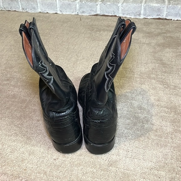 Luchesse black ostrich boots T005002 size 8.5 - Picture 4 of 11